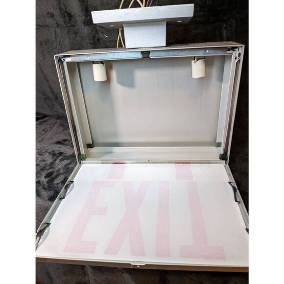 RARE Mark Stone #800 Vintage Emergency Exit hardwired sign W/ adjustable slide g - Picture 7 of 10